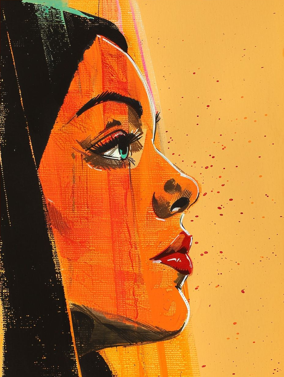Vibrant Urban Expressionist Portrait