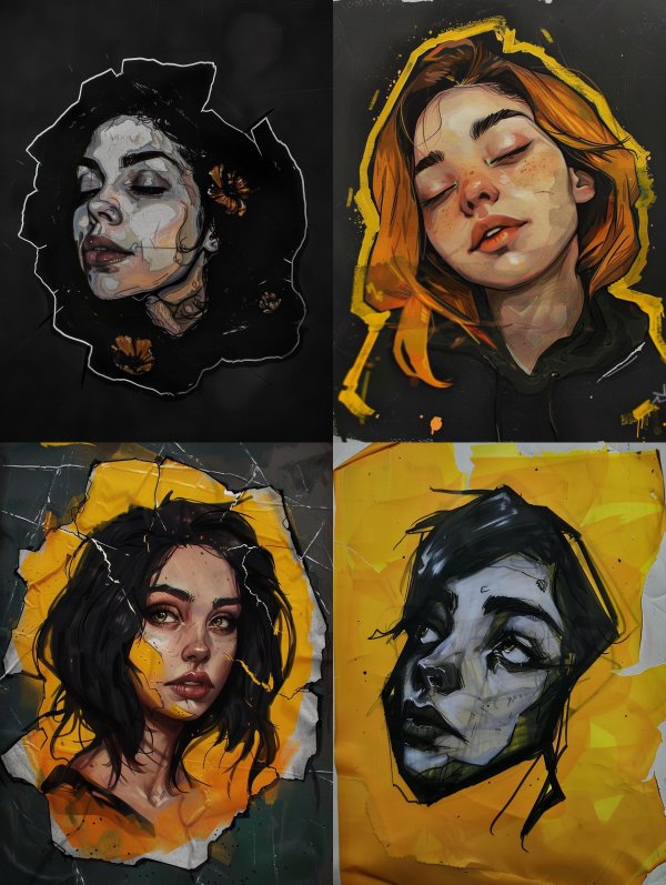 Moody Yellow Contrast Portraits