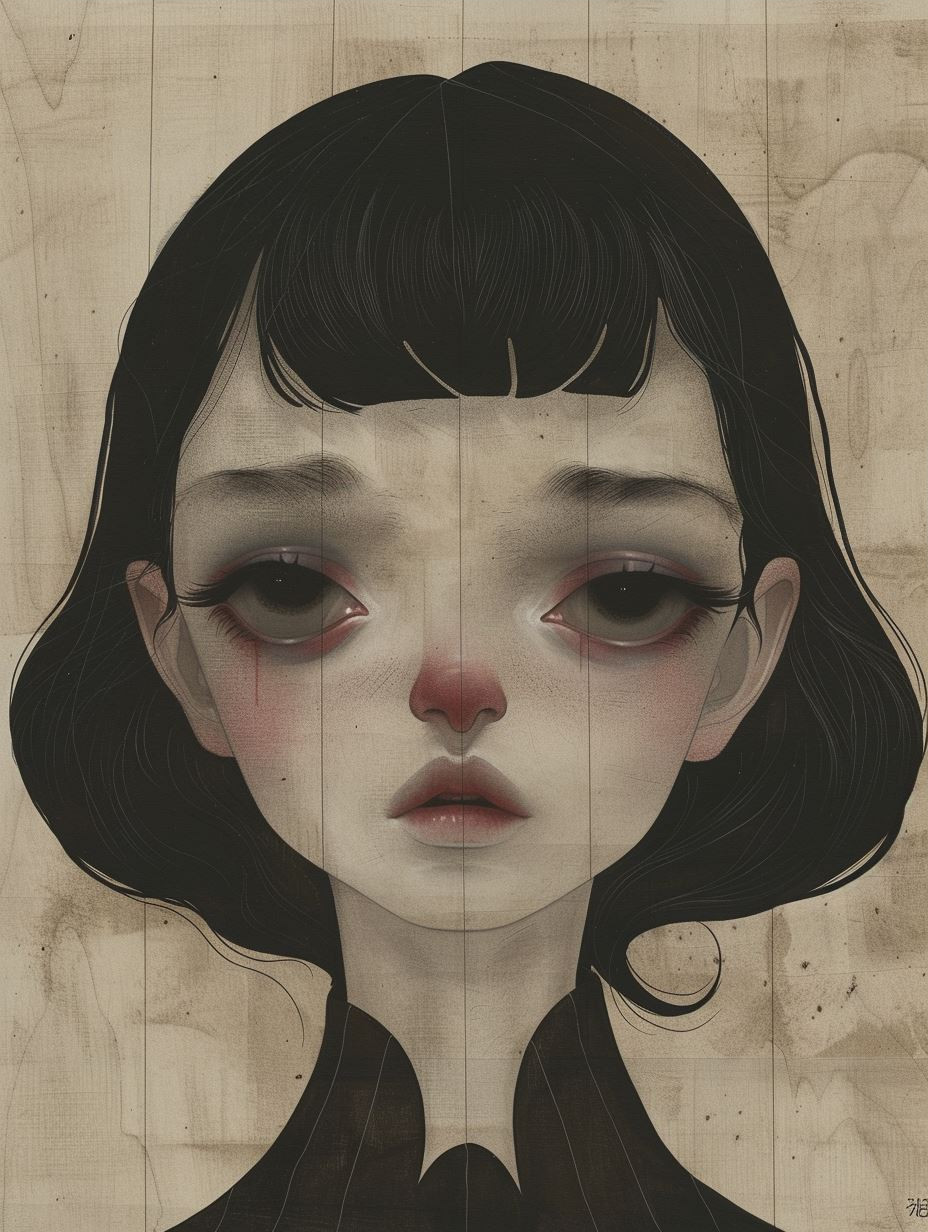 Melancholy Doll Portrait