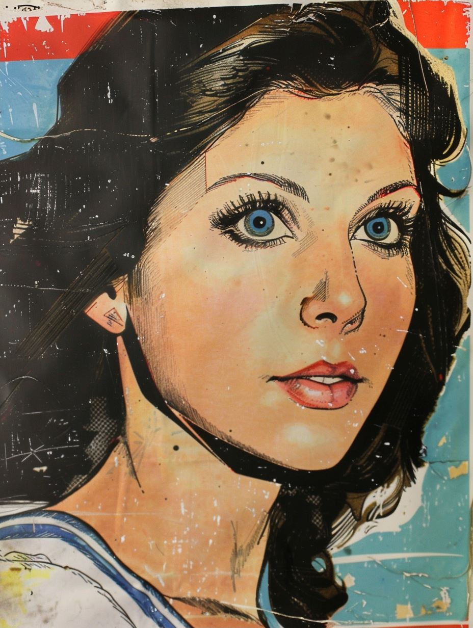 Modern Digital Portrait with Freckles - Image 2