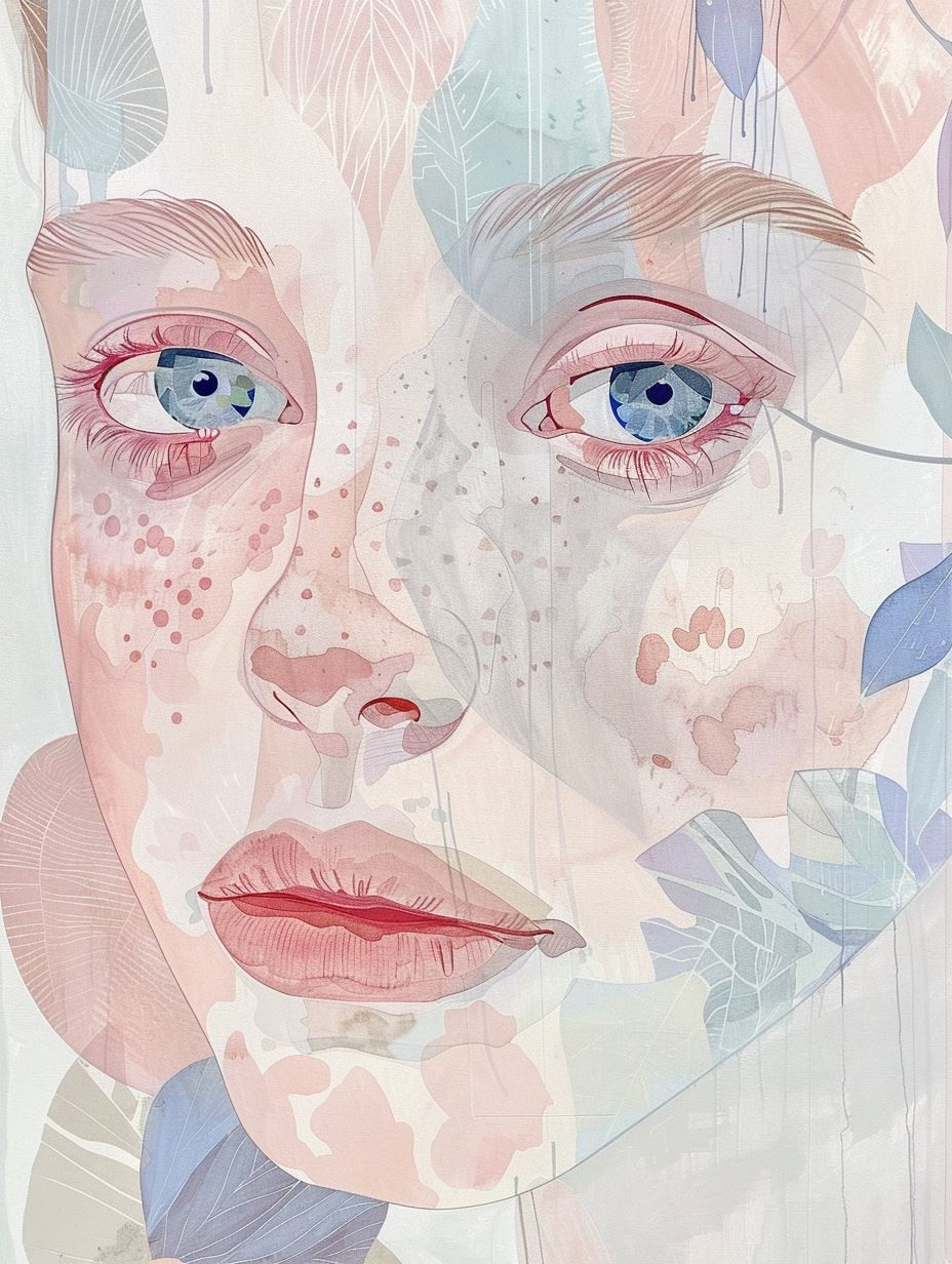 Ethereal Pastel Floral Portrait