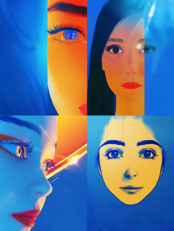 Neon Contrast Gaze