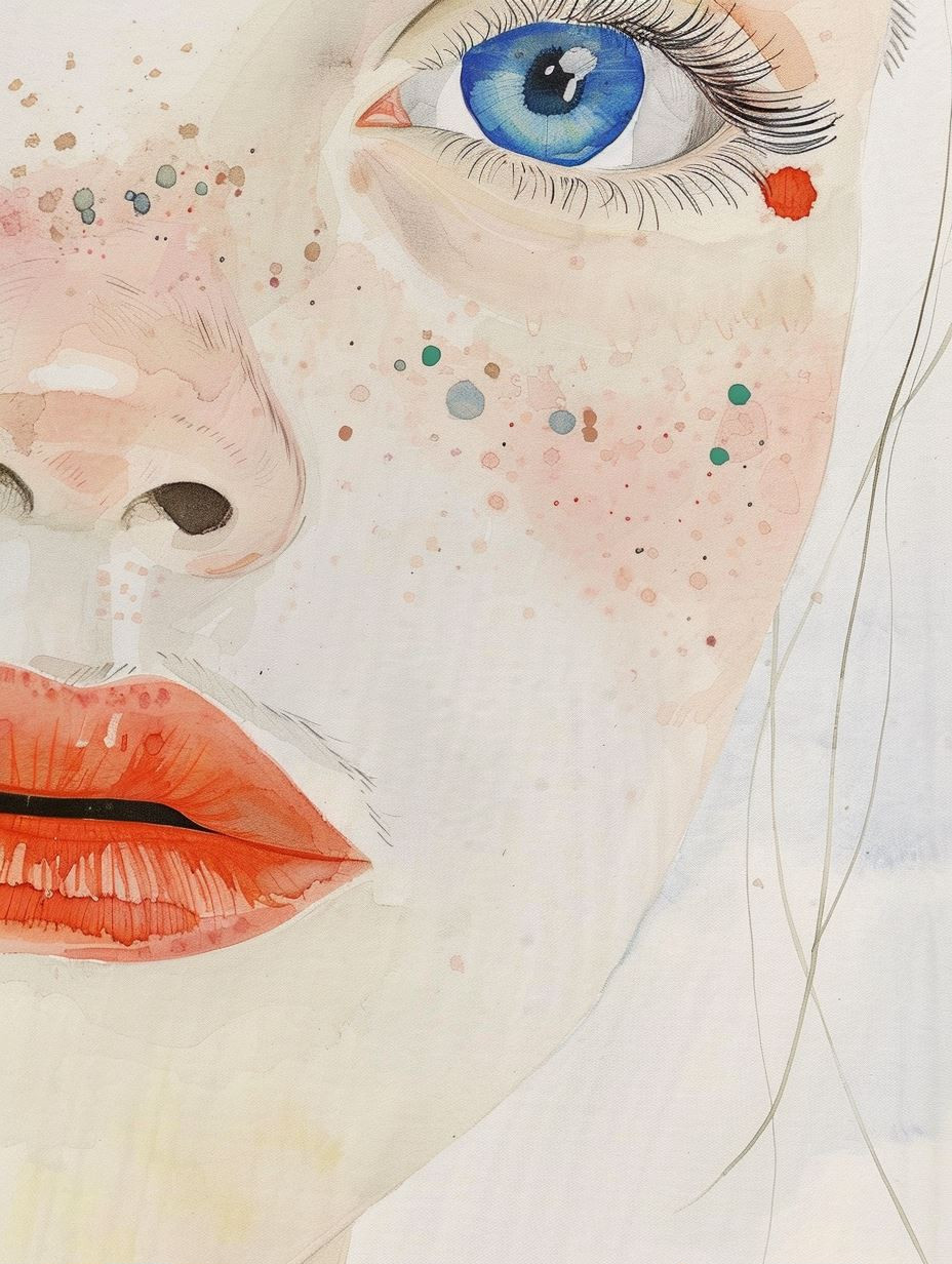 Ethereal Watercolor Portrait Study