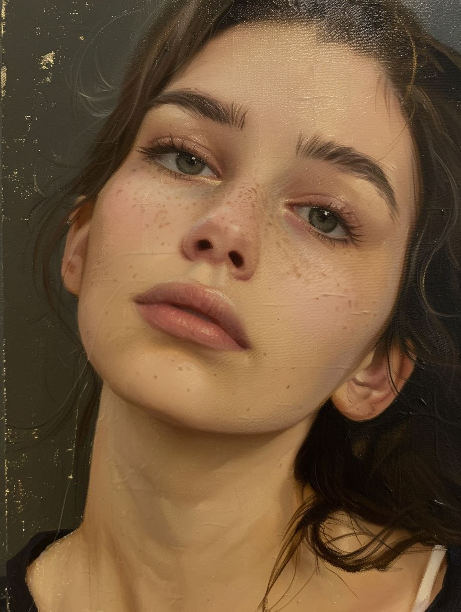 Ethereal Canvas Portrait Detail