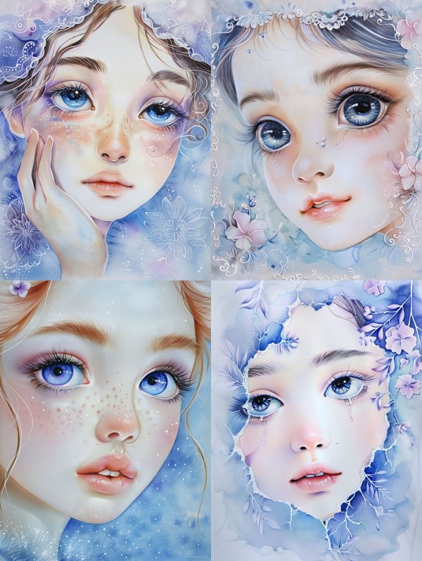 Ethereal Azure Dream Portrait