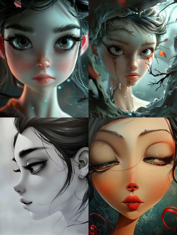 Ethereal Porcelain Gaze