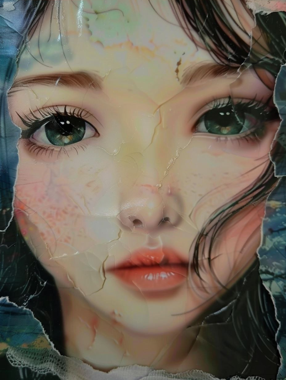 Azure Gaze Ethereal Portrait