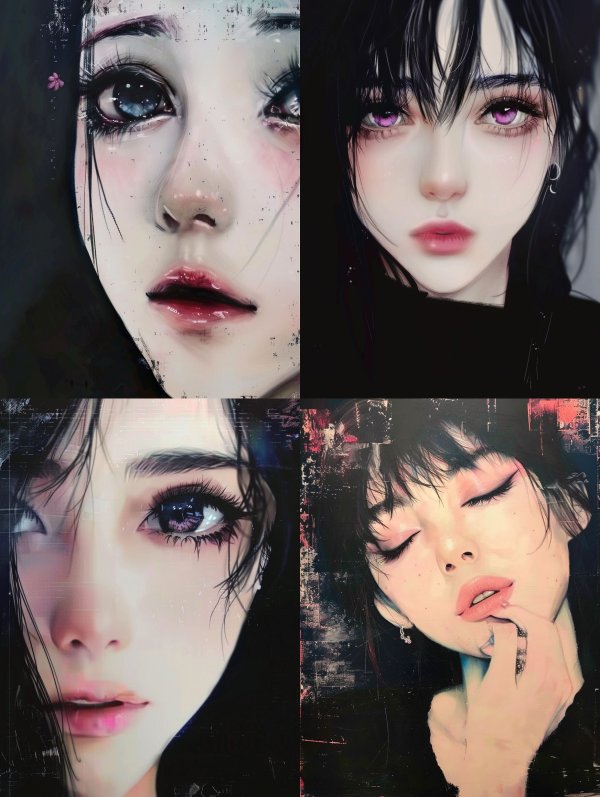 Melancholic Ethereal Anime Portrait