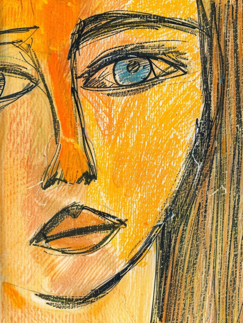 Vibrant Expressionist Portrait Study