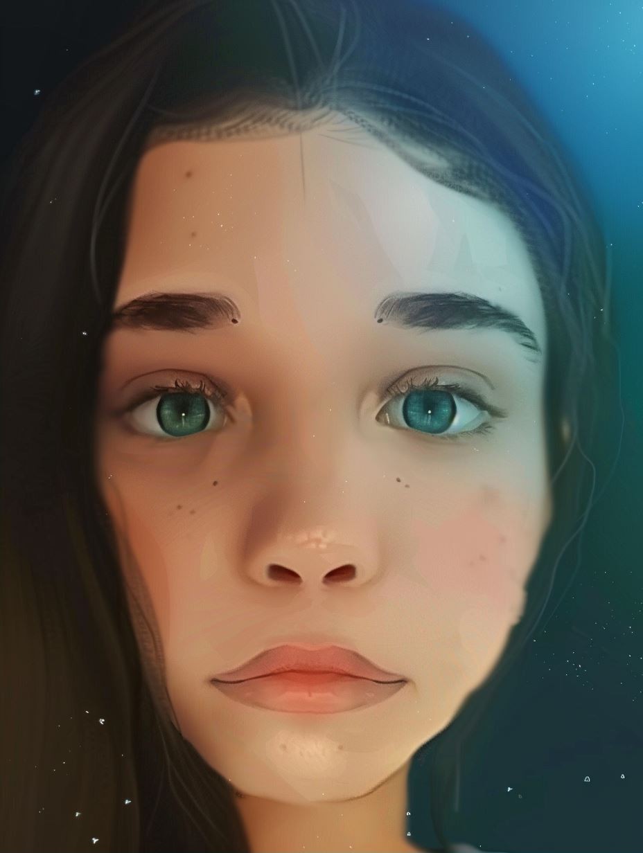 Dreamy Azure Gaze