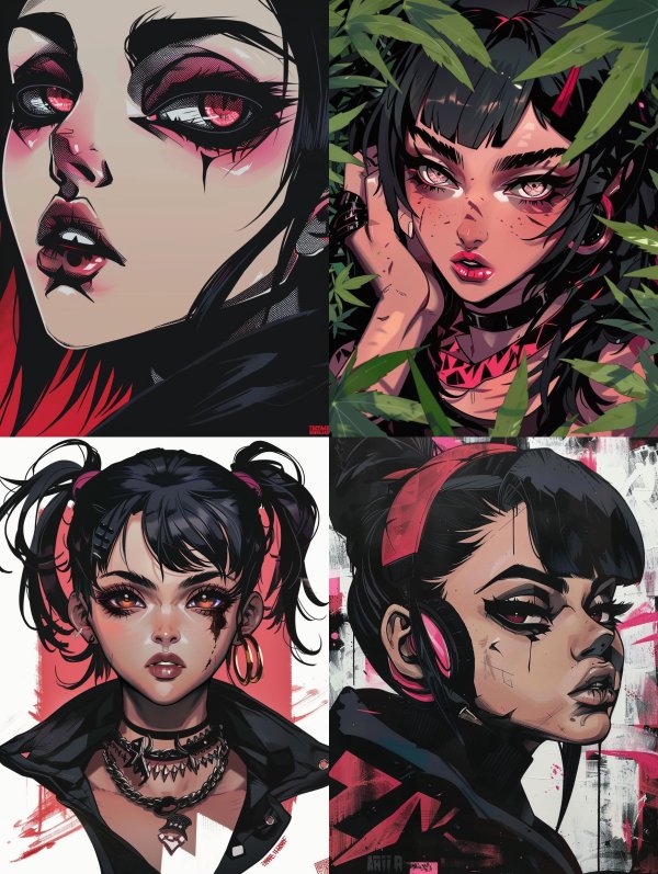 Crimson Gaze Cyberpunk Noir