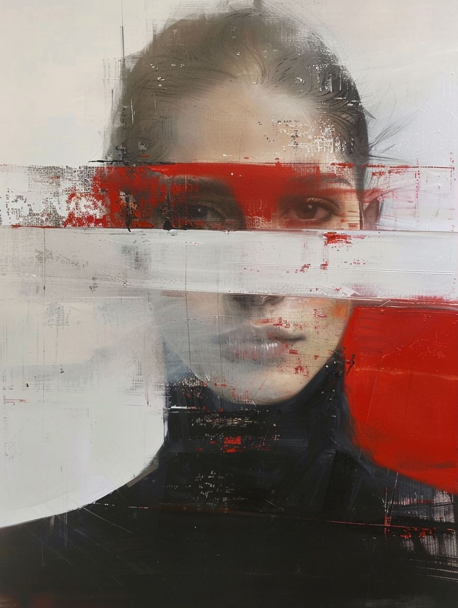Fragmented Crimson Gaze