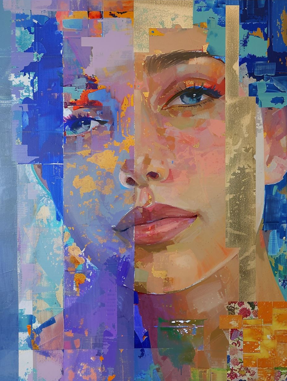Fragmented Gaze in Vivid Color