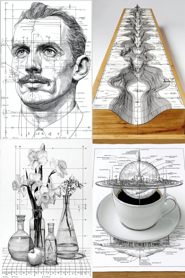 Anatomical Blueprint Portrait