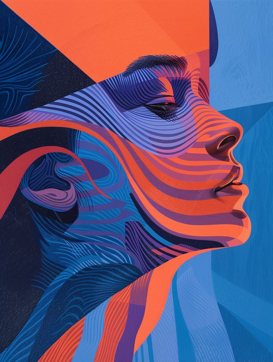 Electric Blue Neon Intimacy - Image 2