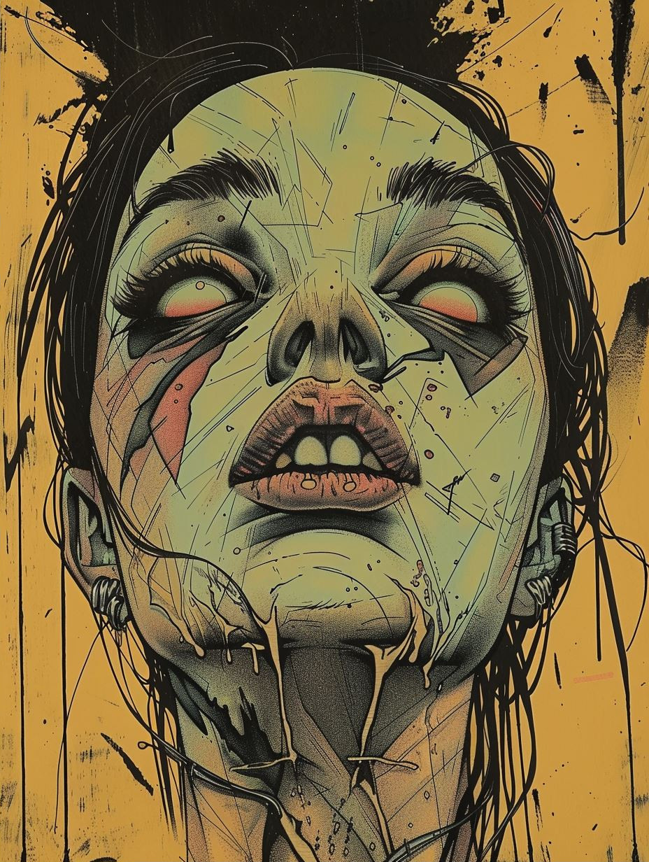 Decaying Cybernetic Horror Portrait - Image 2