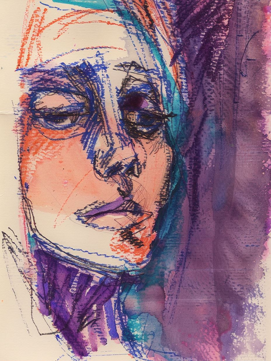 Abstract Expressionist Portrait Study