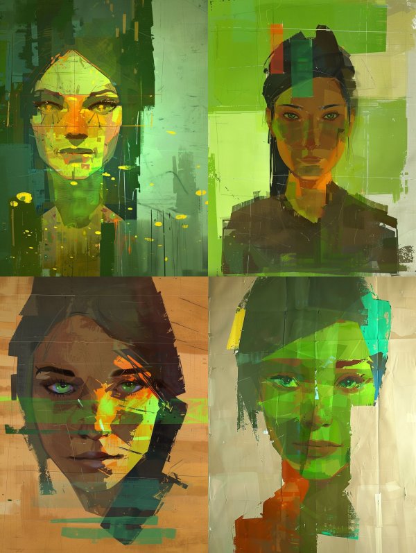 Neon Glitch Portrait