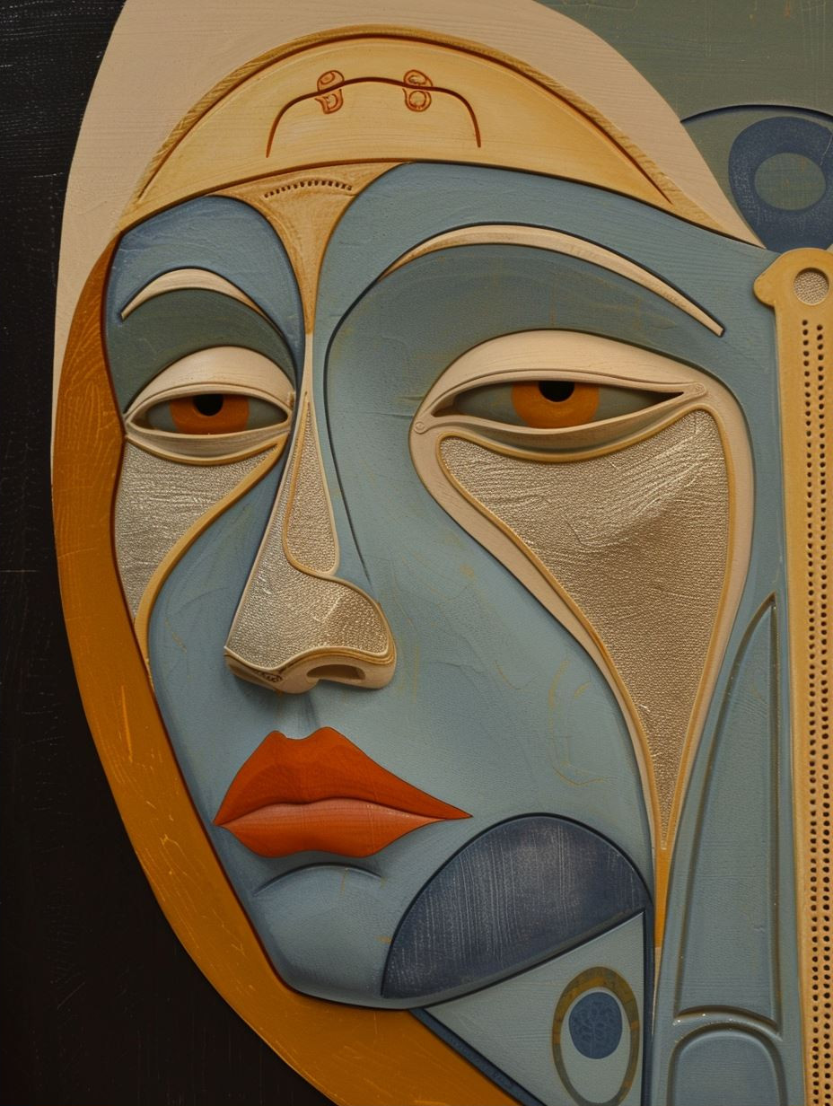 Abstract Ethereal Gaze in Gold