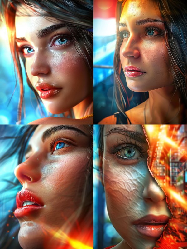 Luminous Azure Gaze