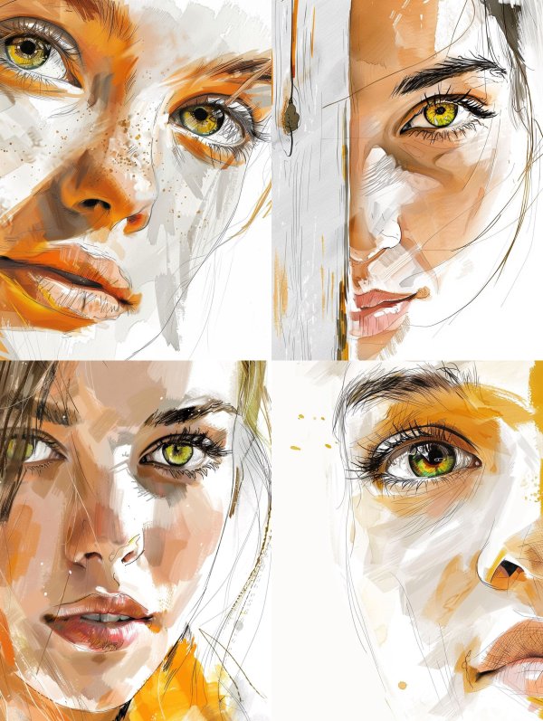 Amber Gaze Sketch