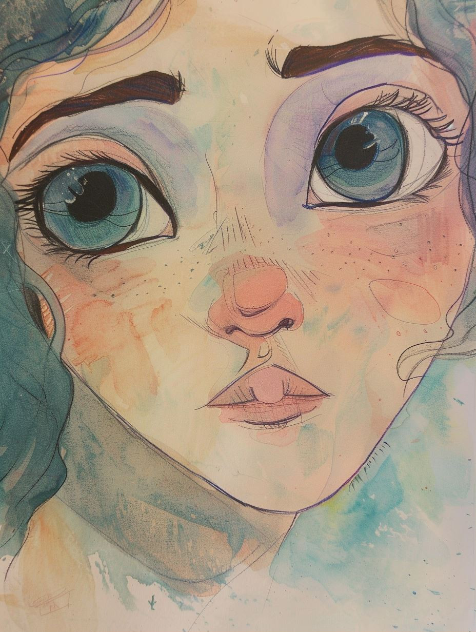 Ethereal Pastel Dream Portrait