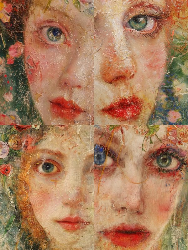 Ethereal Impressionist Floral Portrait