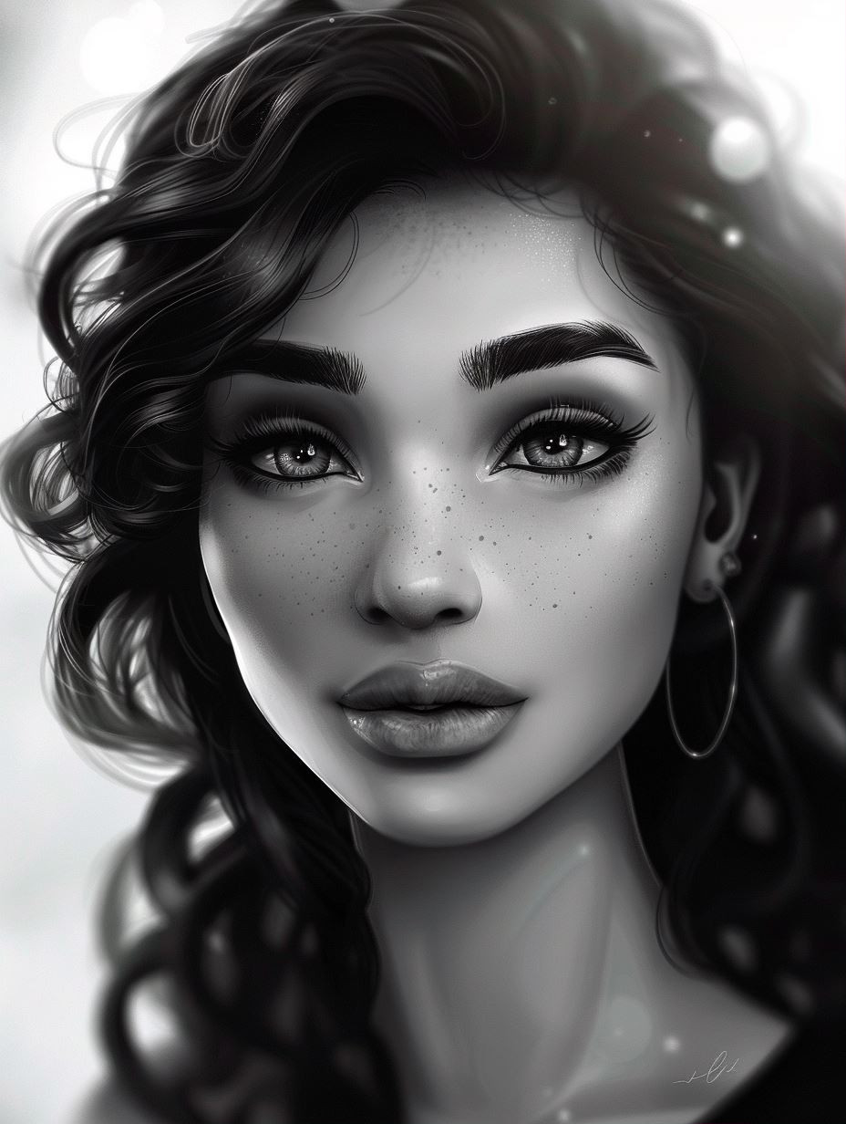 Ethereal Monochrome Portrait Study