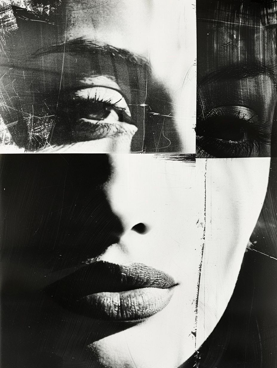 Fragmented Monochrome Portrait Study
