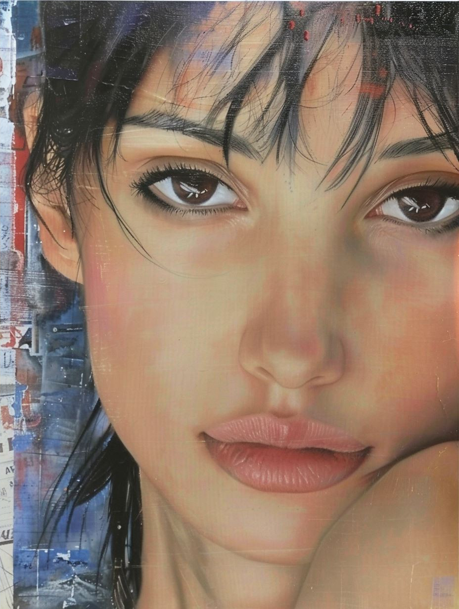 Melancholy Gaze in Oil