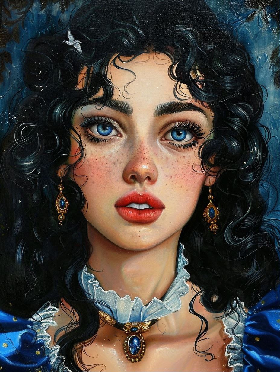 Ethereal Gaze of Midnight Blue