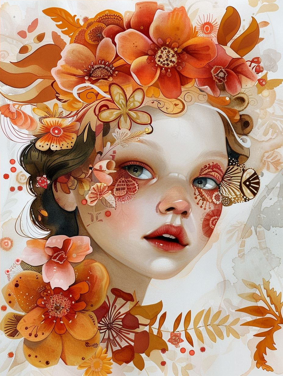 Autumnal Bloom Ethereal Portrait