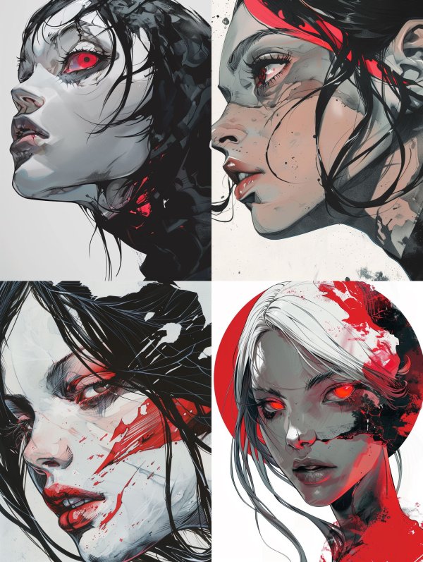 Crimson Gaze Gothic Surrealism