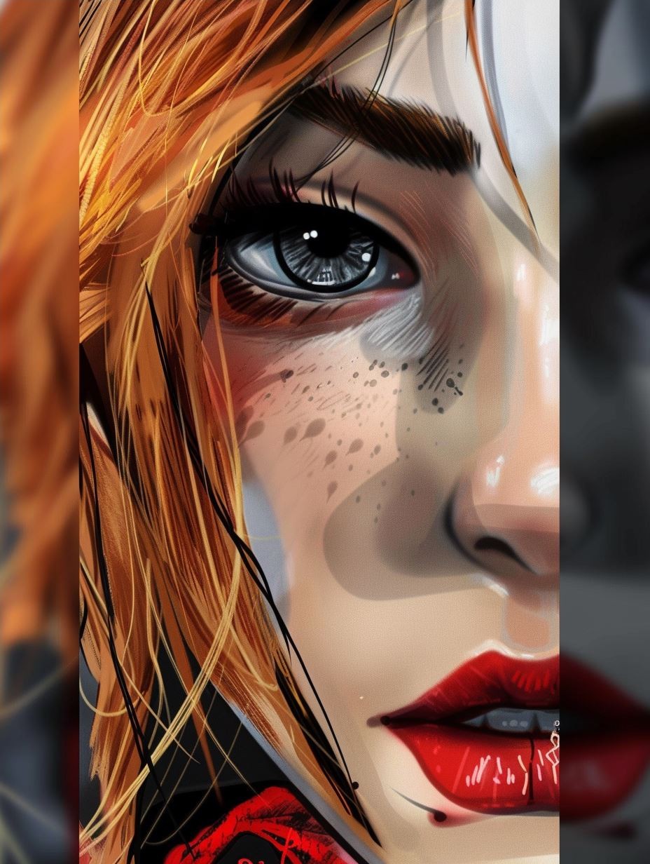 Crimson Edge Portrait