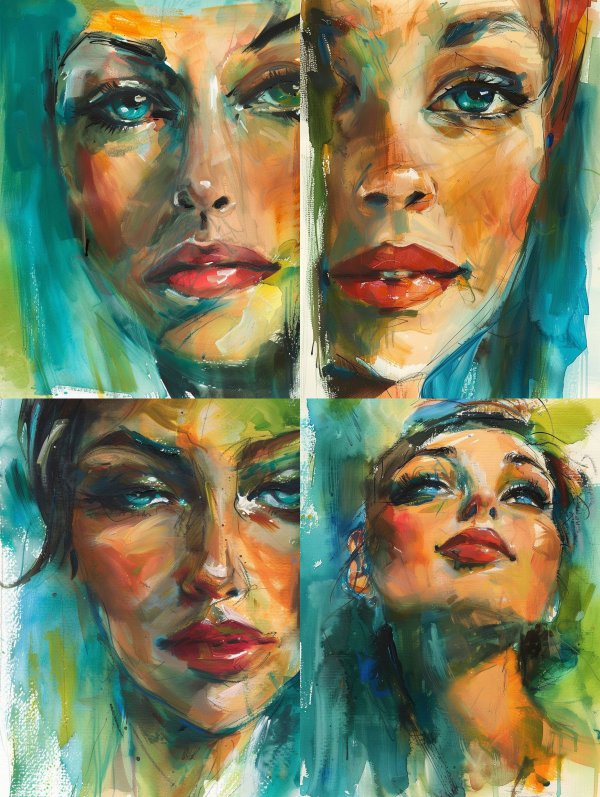 Vibrant Expressionist Female Portraits