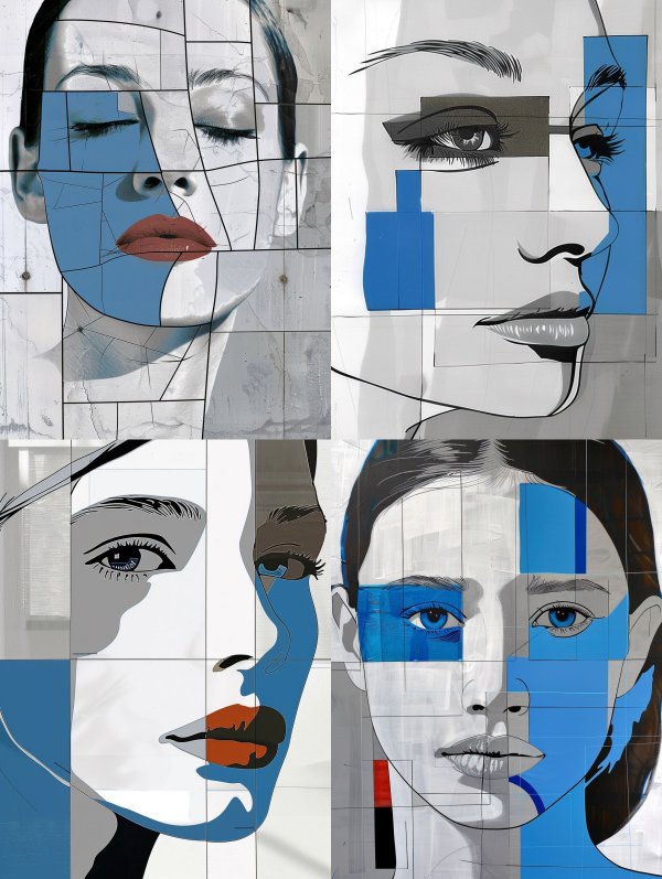 Fragmented Soul in Blue