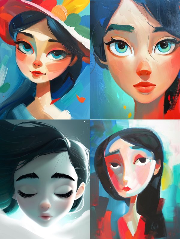 Vibrant Brushstroke Muse