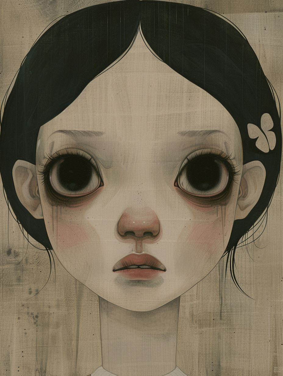 Melancholy Doll Portrait