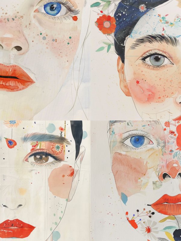 Ethereal Watercolor Portrait Study