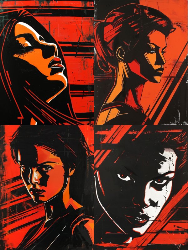 Crimson Noir Silhouette