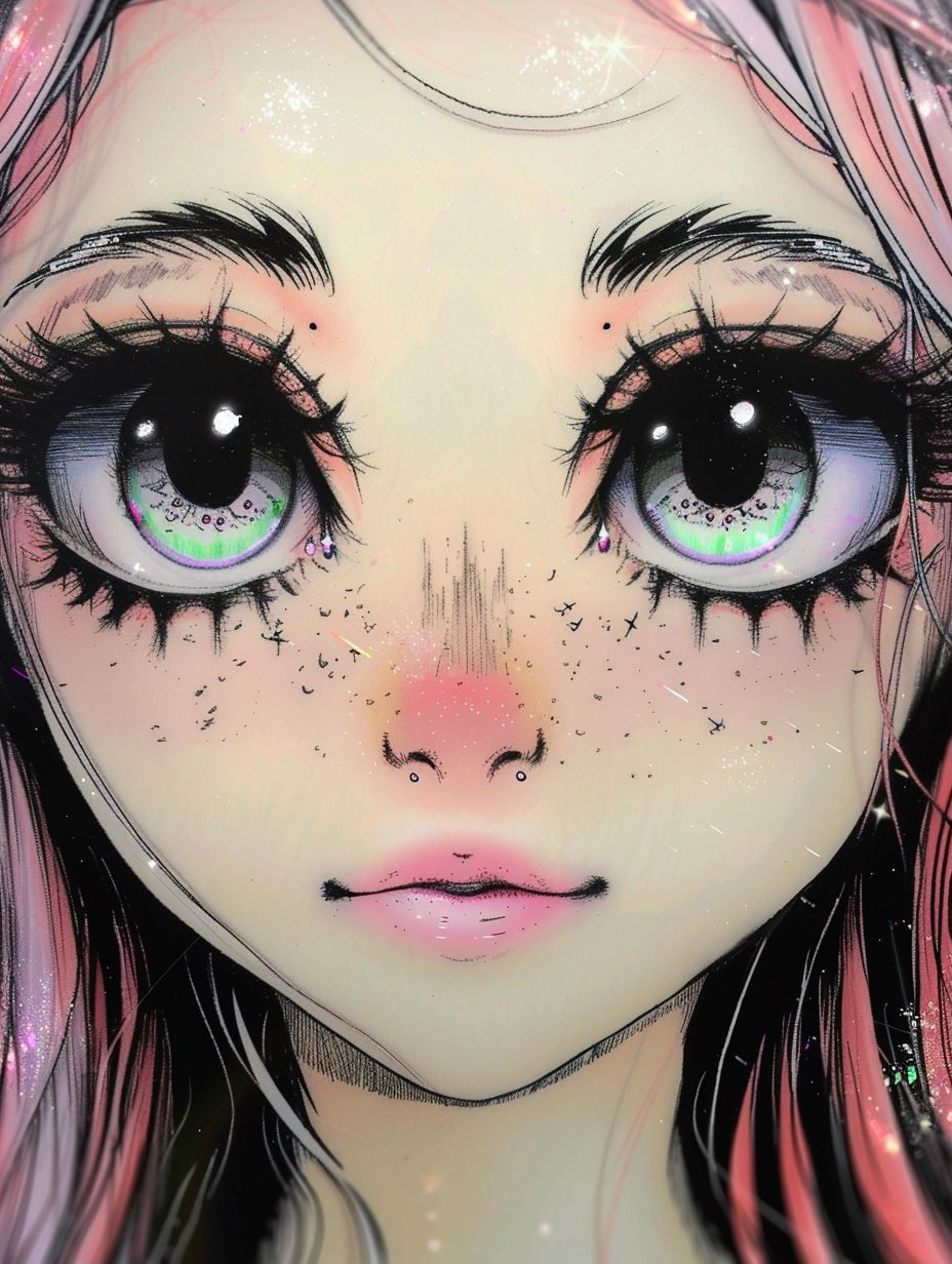 Ethereal Pastel Anime Portrait
