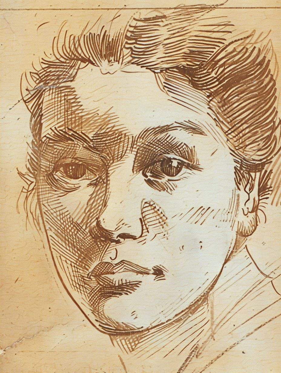 Vintage Charcoal Study - Image 4