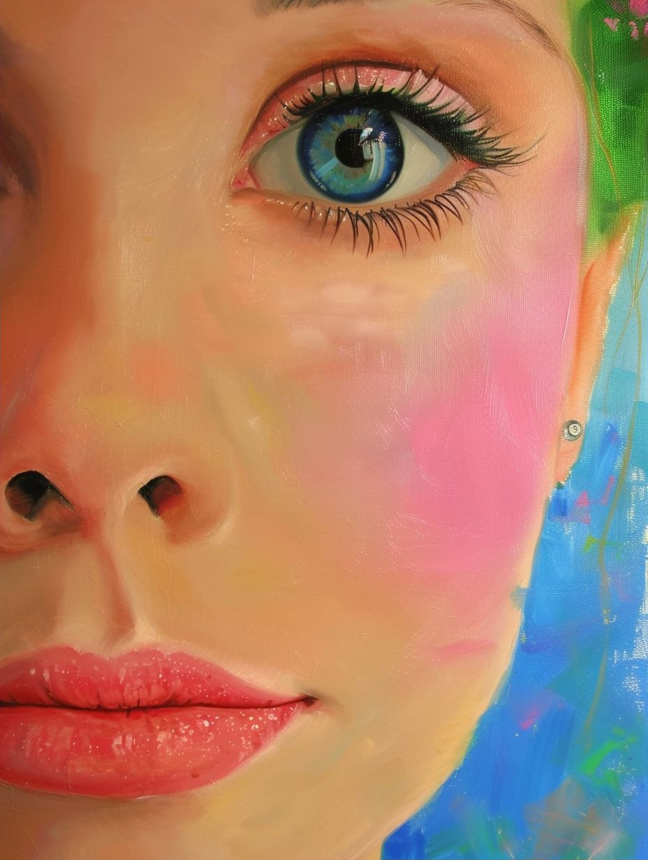 Prismatic Portrait of Vivid Emotion