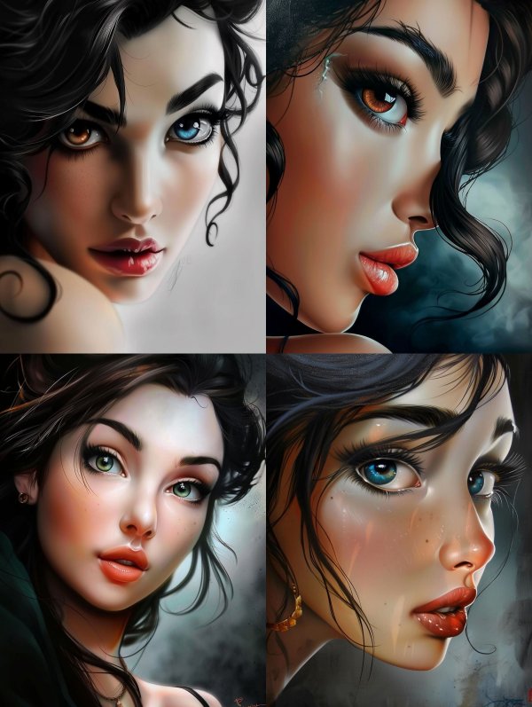 Ethereal Gaze Digital Portraiture