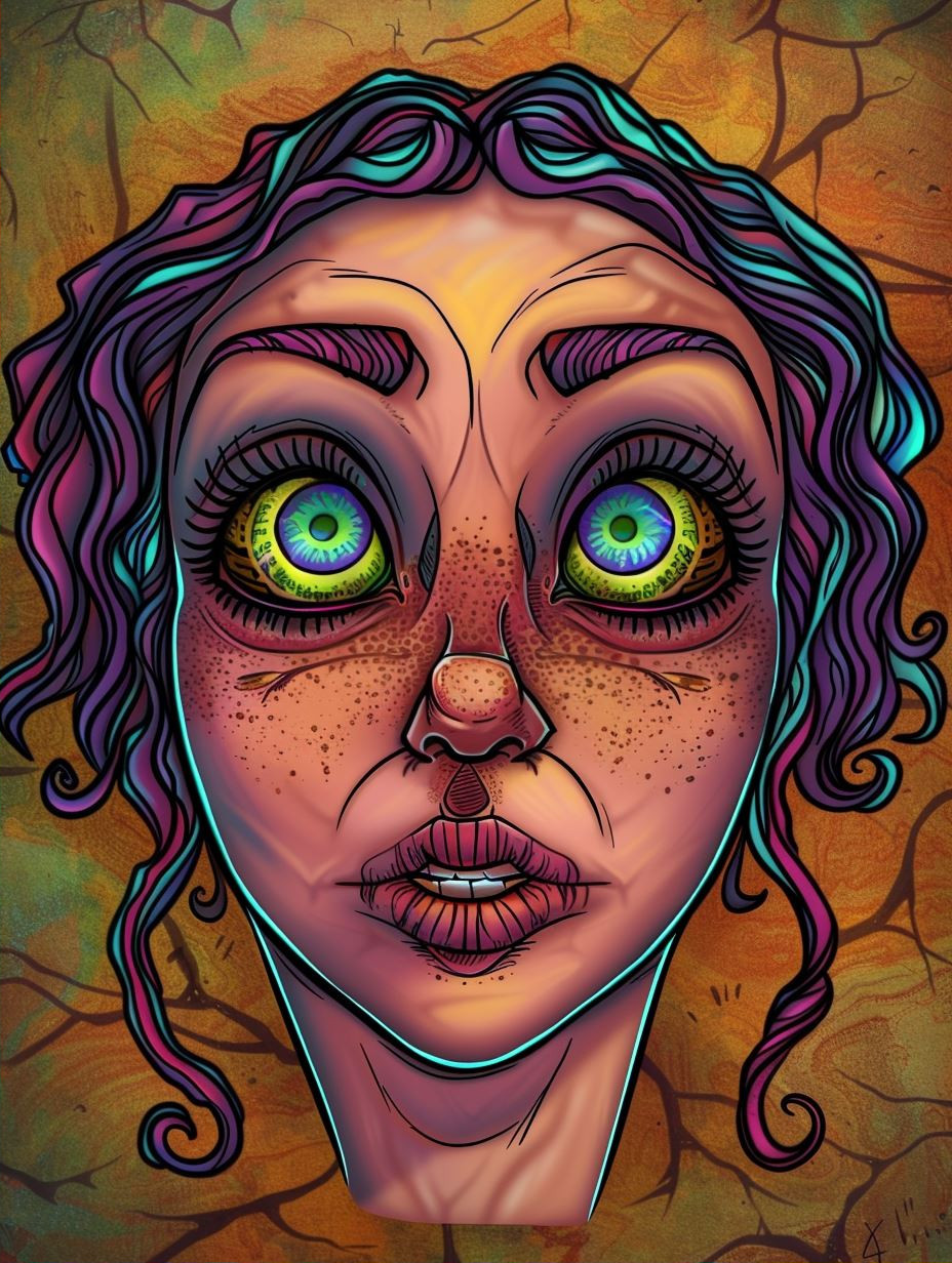 Psychedelic Prism Portrait Art