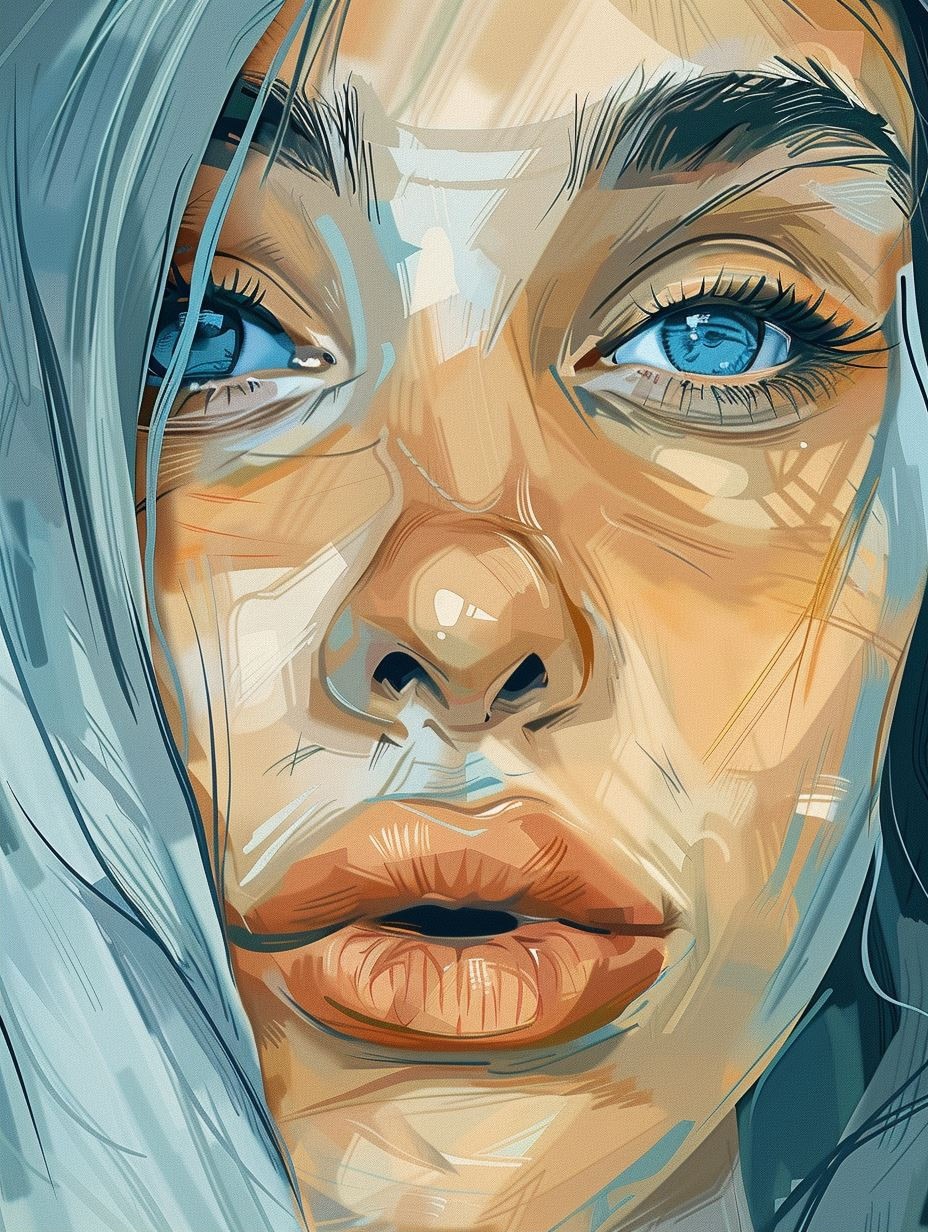 Ethereal Gaze Through Glass