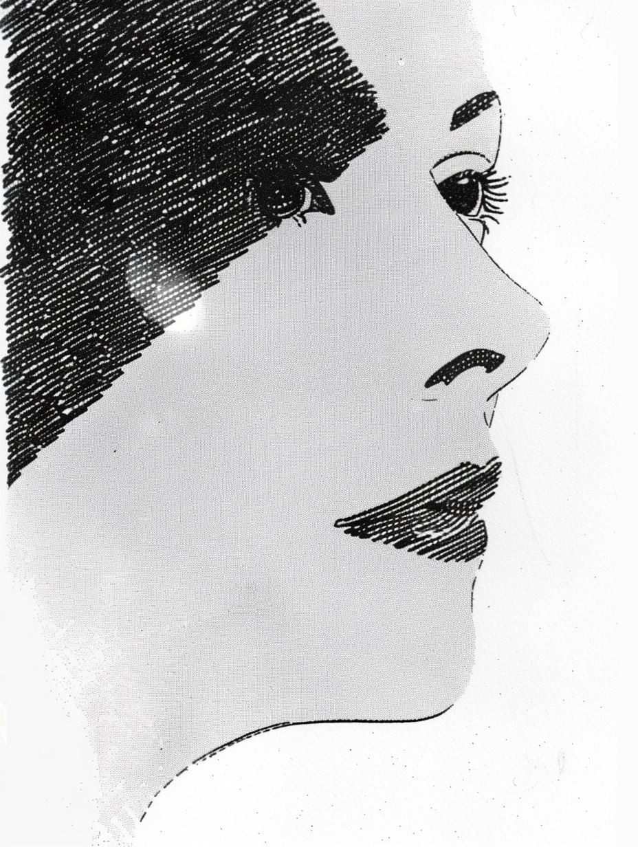 Dramatic Ink Hatching Portrait