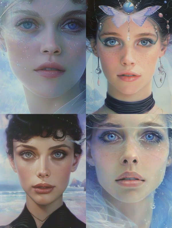 Ethereal Gaze of Celestial Beauties