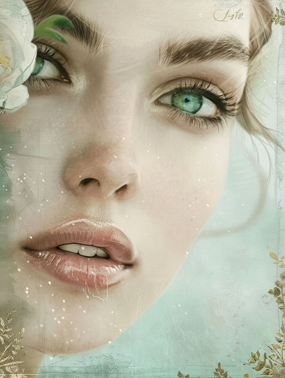 Ethereal Sage Botanical Portrait