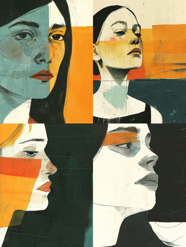 Fragmented Portraits in Bold Color
